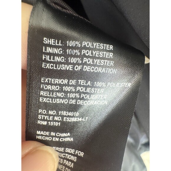 Ellen Tracy Quilted Jacket Black Zipped Medium Winter Spring Fall - Picture 4 of 11